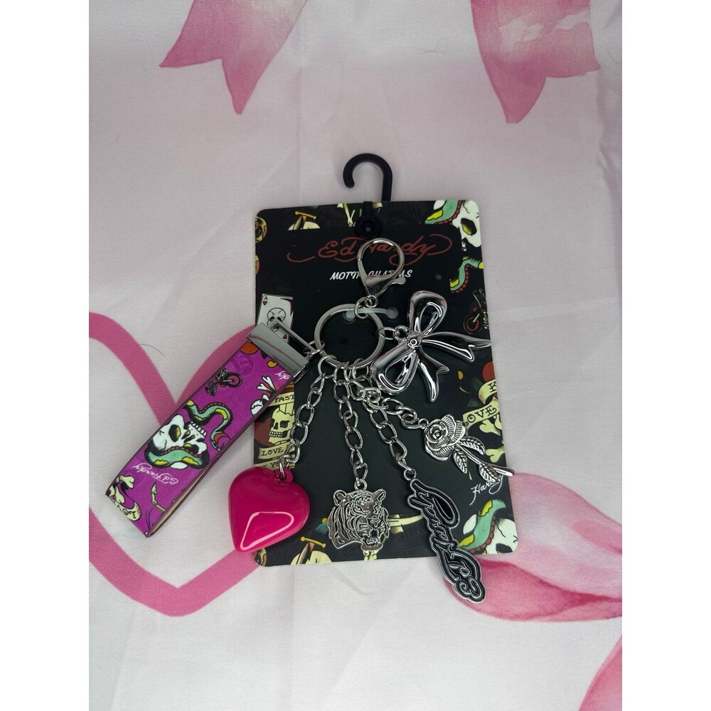 Ed Hardy Bag Charm Keychain